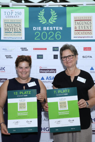 Preisverleihung TOP250 Tagungshotels 2026